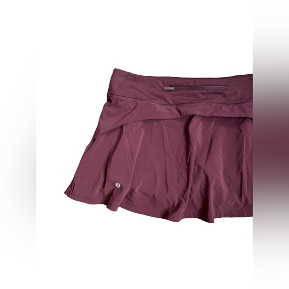 Lululemon Play Off The Pleats Skirt 13" Cassis W8AA4S Lined Running Size 12 - Picture 10 of 13